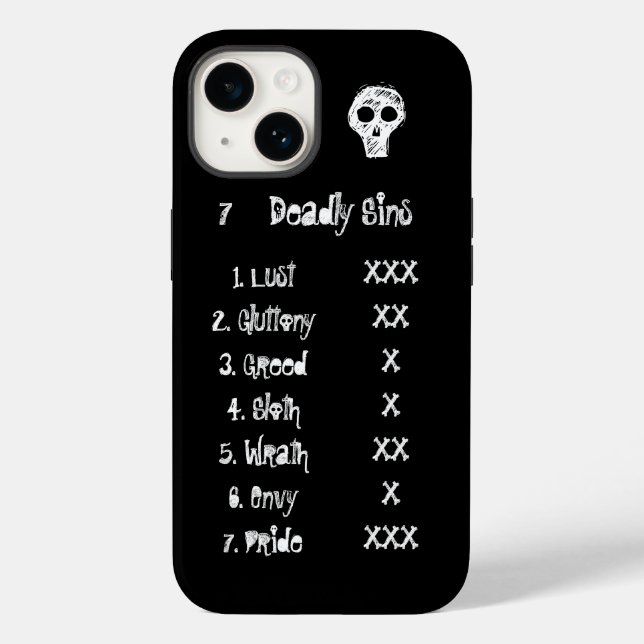 7 Deadly Sins T-Shirt Case-Mate iPhone Case (Back)