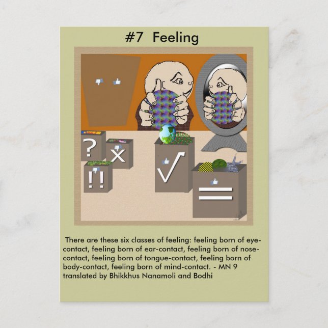 #7 Feelings -  from Dependant Arising Invitation Postcard (Front)