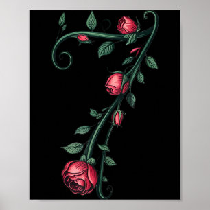 7 Floral 67 Rose Valentines Day Funny Love Matchin Poster