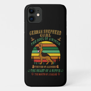 7 German Shepherd Girl The Soul Of A Witch The Fir iPhone 11 Case
