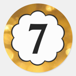 7 - Golden Numbers Sticker
