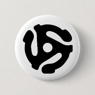 7 inch 45 rpm vinyl adapter insert spindle spider 6 cm round badge