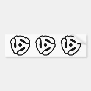 7 inch 45 rpm vinyl adapter insert spindle spider bumper sticker