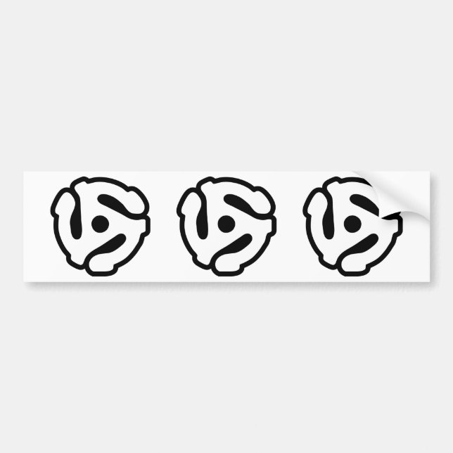 7 inch 45 rpm vinyl adapter insert spindle spider bumper sticker (Front)