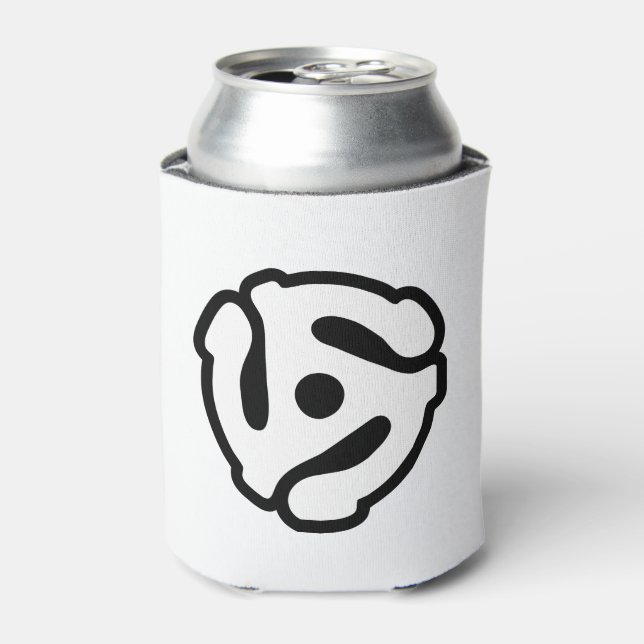 7 inch 45 rpm vinyl adapter insert spindle spider can cooler (Can Front)