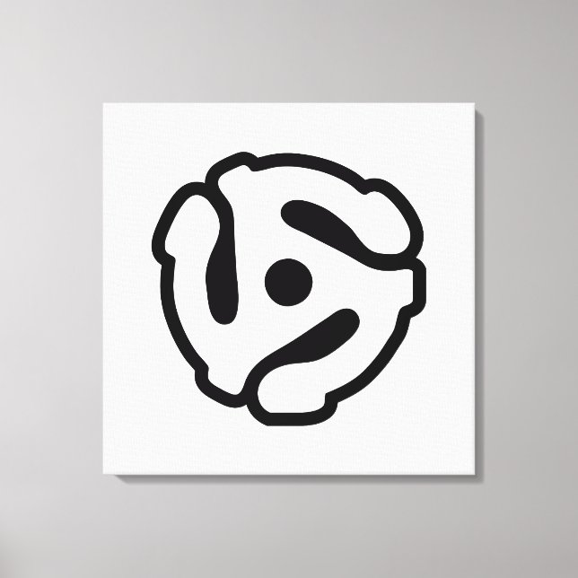 7 inch 45 rpm vinyl adapter insert spindle spider canvas print (Front)