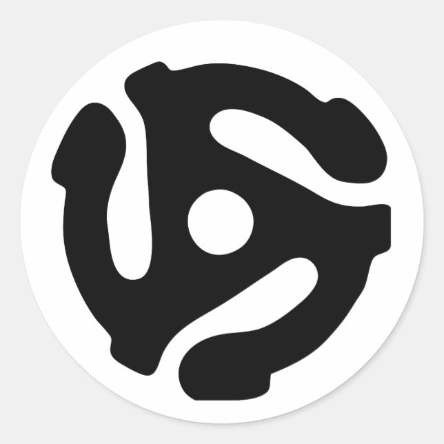 7 inch 45 rpm vinyl adapter insert spindle spider classic round sticker (Front)