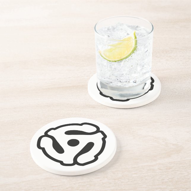 7 inch 45 rpm vinyl adapter insert spindle spider coaster (Side)