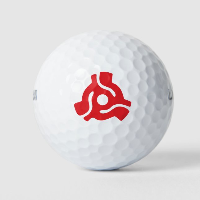 7 inch 45 rpm vinyl adapter insert spindle spider golf balls (Front)