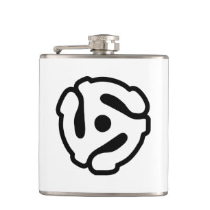 7 inch 45 rpm vinyl adapter insert spindle spider hip flask