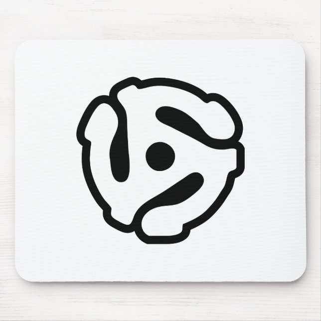 7 inch 45 rpm vinyl adapter insert spindle spider mouse mat (Front)
