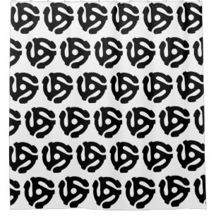 7 inch 45 rpm vinyl adapter insert spindle spider shower curtain