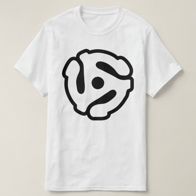 7 inch 45 rpm vinyl adapter insert spindle spider T-Shirt (Design Front)