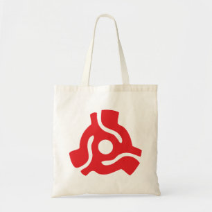 7 inch 45 rpm vinyl adapter insert spindle spider tote bag