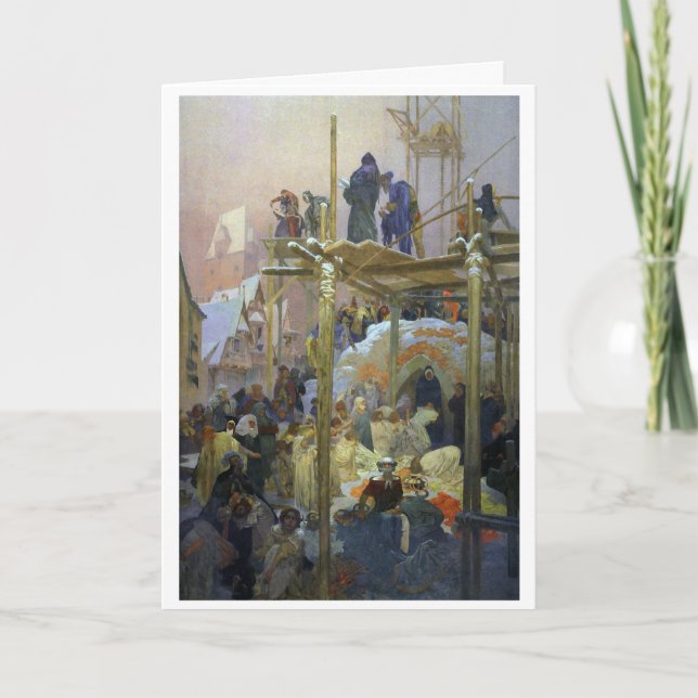 #7 Jan Milic of Kromeriz, Mucha Card (Front)