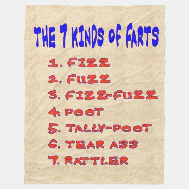 7 KINDS of FARTS Fleece Blanket (Front)