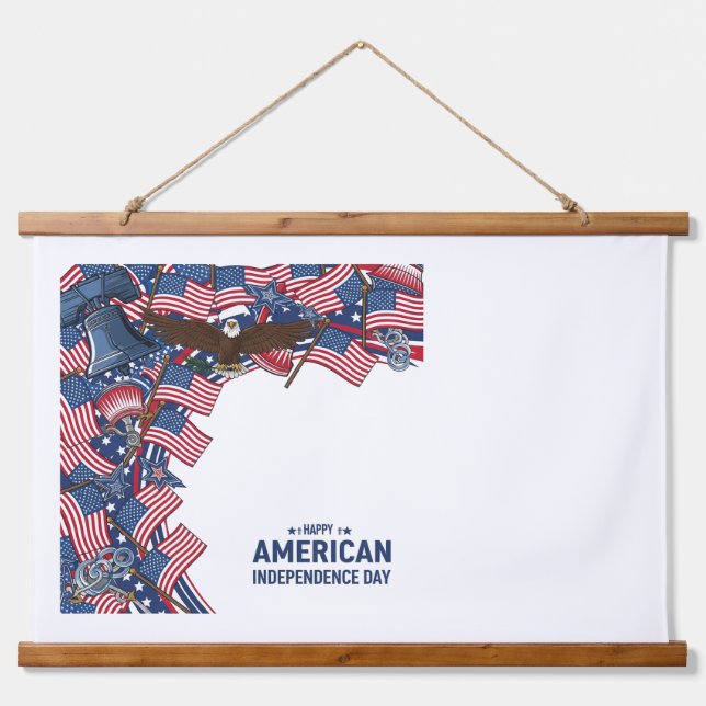   7. "Land That I Love – Wood-Hung Patriotic Wall  Hanging Tapestry (Front)