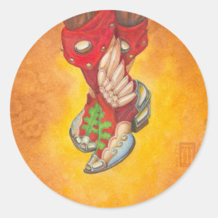 7 League Boots mini Classic Round Sticker