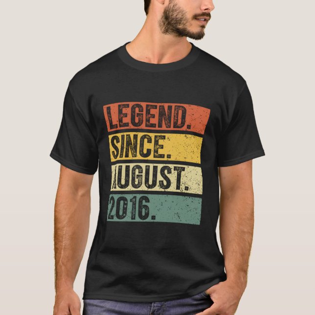 7 Legend Since August 2016 7Th T-Shirt (Front)
