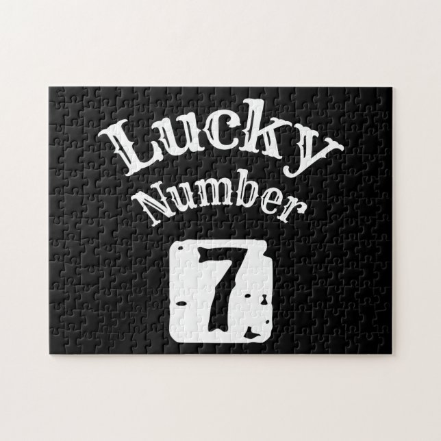 7 - Lucky Number 7 Luck Jigsaw Puzzle (Horizontal)
