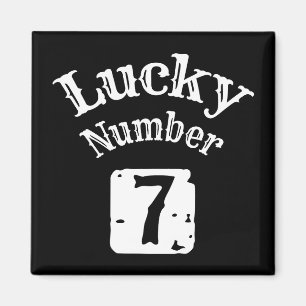 7 - Lucky Number 7 Luck Magnet
