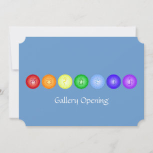 7 Main Chakras in a Circle Invitation