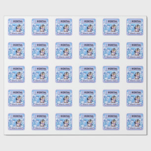 7 Months Baby Milestone Explorer Wrapping Paper