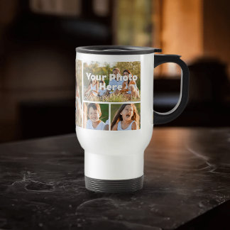 7 Multi Photo Personalised Collage Travel Mug