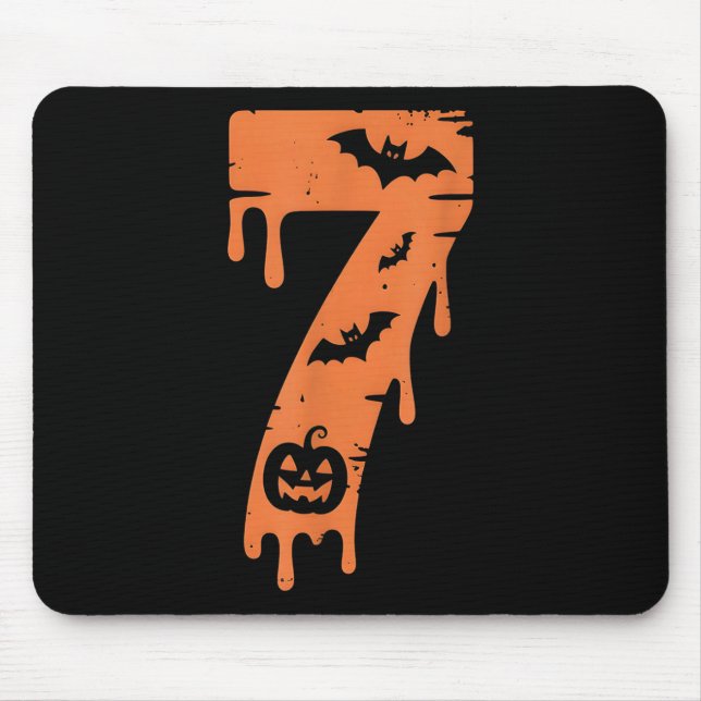 7 Number Meme 67 Six Seven Halloween  Mouse Mat (Front)