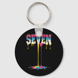 7 Number Seven Team Sports Ice Cream Drip 67 (2 Si Key Ring