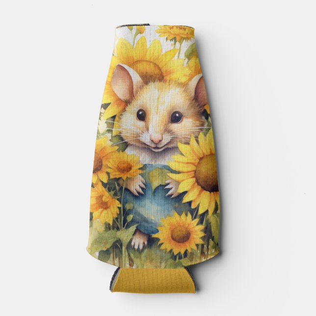 7 of 17 Sunflower Garden Miceville Bottle Cooler (Front)