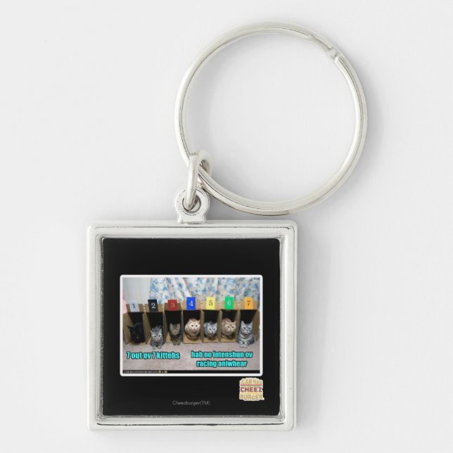 7 out ov 7 kittehs key ring (Front)