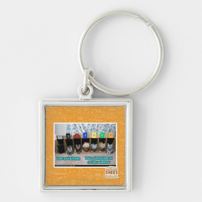 7 out ov 7 kittehs key ring (Front)