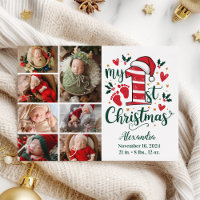 7 Photo Candy Cane Baby 1st Christmas