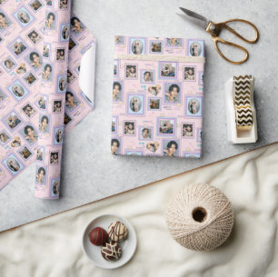 7 Photo Collage Cute Kawaii korean k-pop hallyu Wrapping Paper