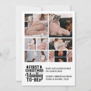 7 Photo Mummy to be Christmas Pregnancy  Holiday Card