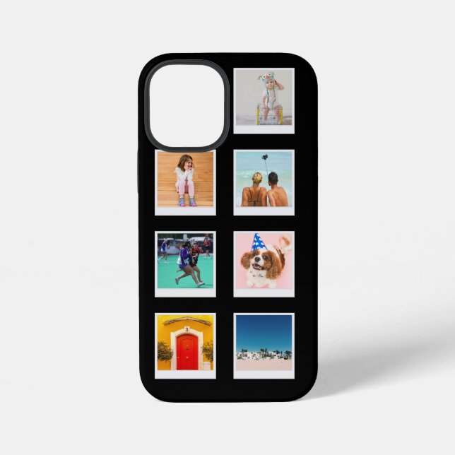 7 Photo Template Black iPhone 12 Mini Case (Back)