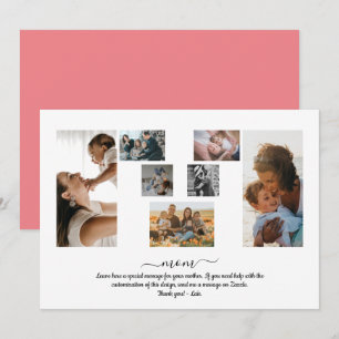 7 Photos Collage M Shape - Mother's Day Invitation
