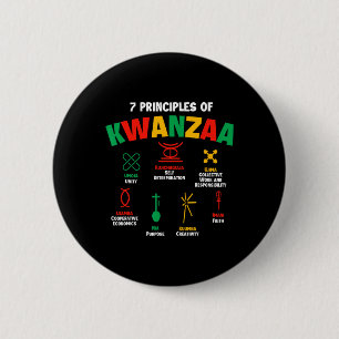 7 Principles Of Kwanzaa - African American Heritag 6 Cm Round Badge