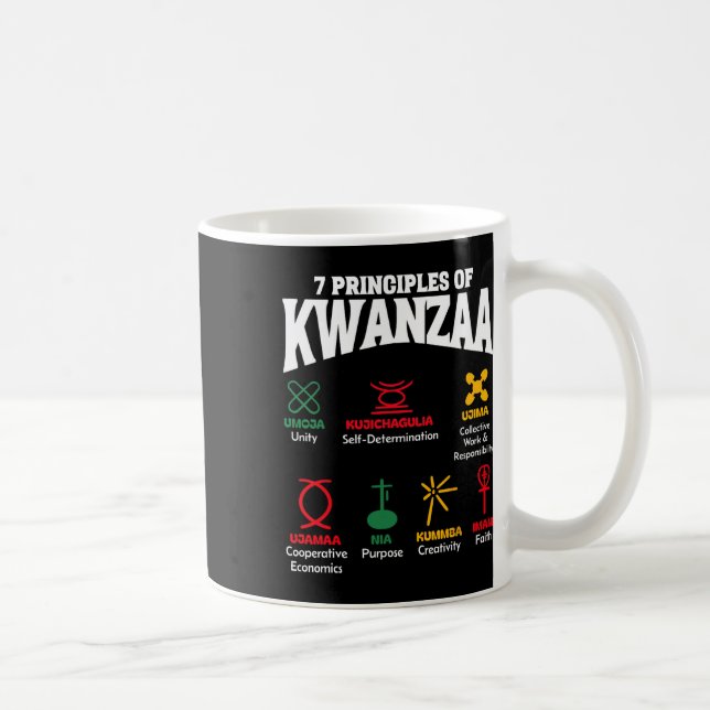 7 Principles Of Kwanzaa African American Pride Men Coffee Mug (Right)