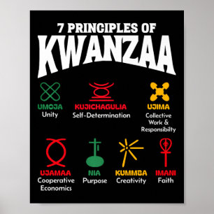 7 Principles Of Kwanzaa African American Pride Men Poster