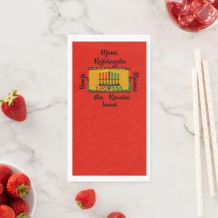 7 Principles of Kwanzaa Candles Napkin