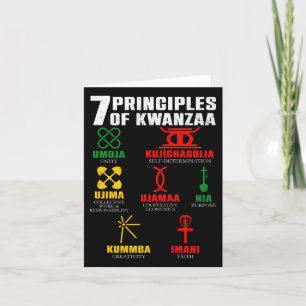 7 Principles Of Kwanzaa Celebration Pan African Bo Card