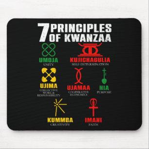 7 Principles Of Kwanzaa Celebration Pan African Bo Mouse Mat