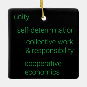 7 Principles of Kwanzaa Ceramic Ornament