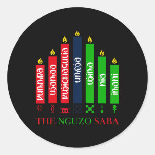 7 Principles Of Kwanzaa Classic Round Sticker