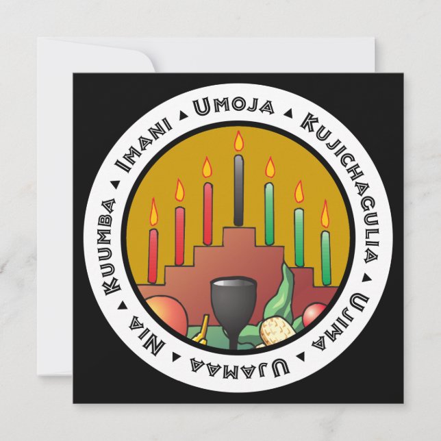 7 Principles of Kwanzaa Flat Greeting Card (Front)