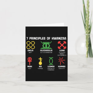 7 Principles Of Kwanzaa Happy Kwanzaa African Amer Card