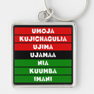 7 Principles of Kwanzaa Key Ring