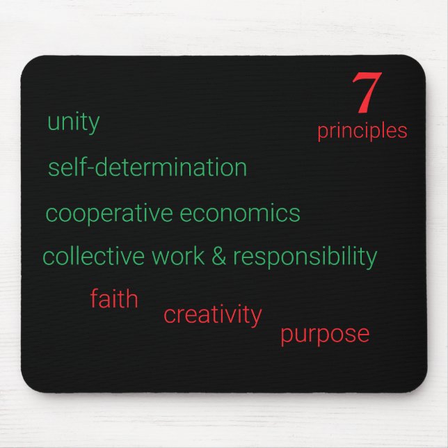 7 Principles of Kwanzaa Mouse Mat (Front)
